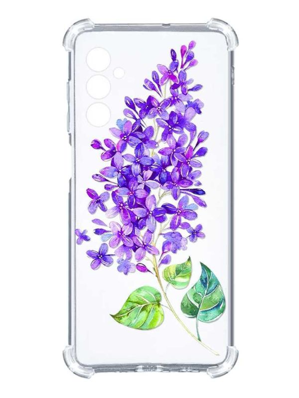 Чохол з потовщеними кутами на Samsung Galaxy S24 :: Гілочка бузку (принт 280)