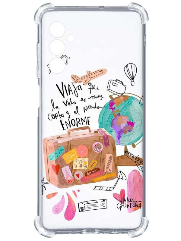 Чохол з потовщеними кутами на Samsung Galaxy S24 :: Настрій подорожувати (принт 329)