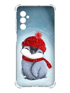 Чохол з потовщеними кутами на Samsung Galaxy S24 :: Пінгвіненя у шапочці (принт 157)