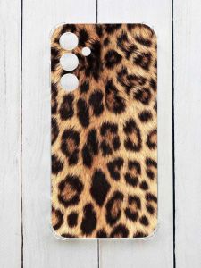 Чохол з потовщеними кутами на Samsung Galaxy S24 :: Леопардовий дизайн (принт 383)