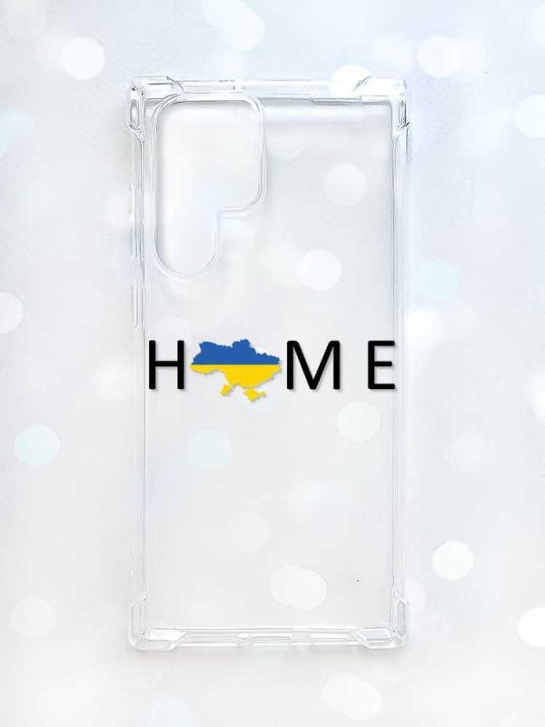 Чохол з потовщеними кутами на Samsung Galaxy S22 Ultra :: Дім Україна (принт 72)