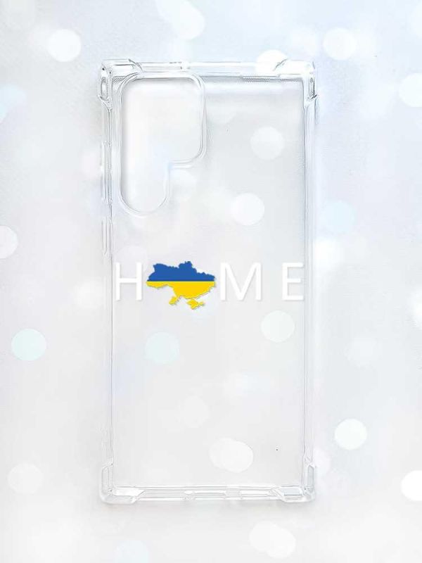 Чохол з потовщеними кутами на Samsung Galaxy S22 Ultra :: Дім Україна (принт 73)