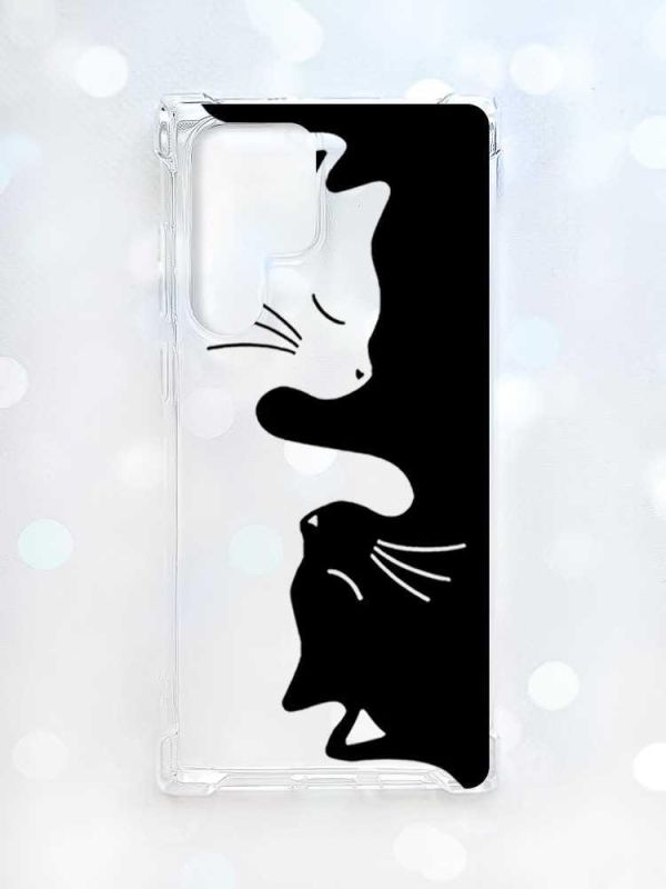 Чохол з потовщеними кутами на Samsung Galaxy S22 Ultra :: Котики (принт 118)