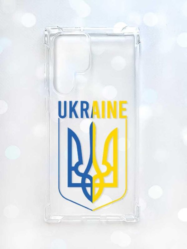Чохол з потовщеними кутами на Samsung Galaxy S22 Ultra :: Тризуб (принт 254)