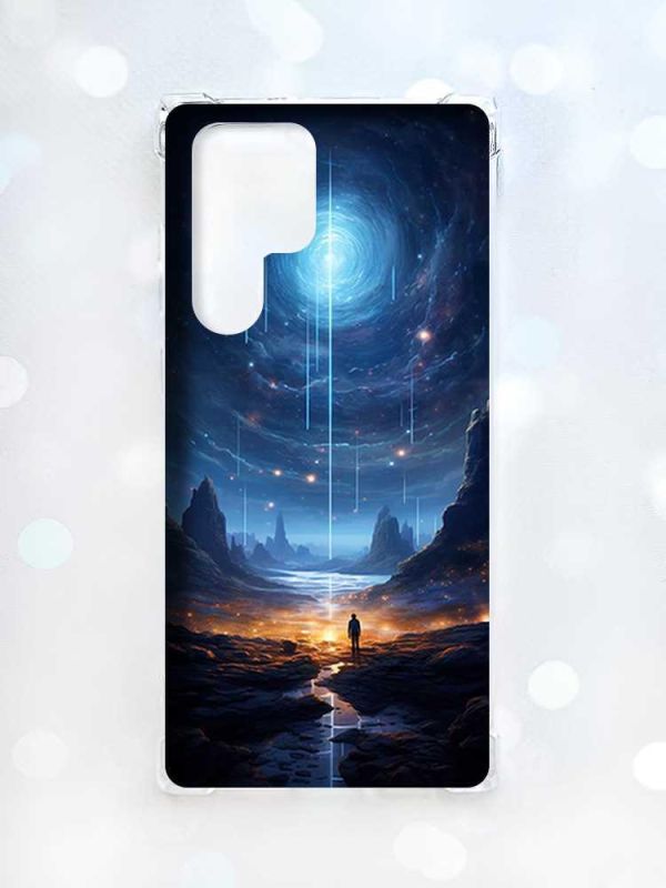 Чохол з потовщеними кутами на Samsung Galaxy S22 Ultra :: Космос (принт 244)