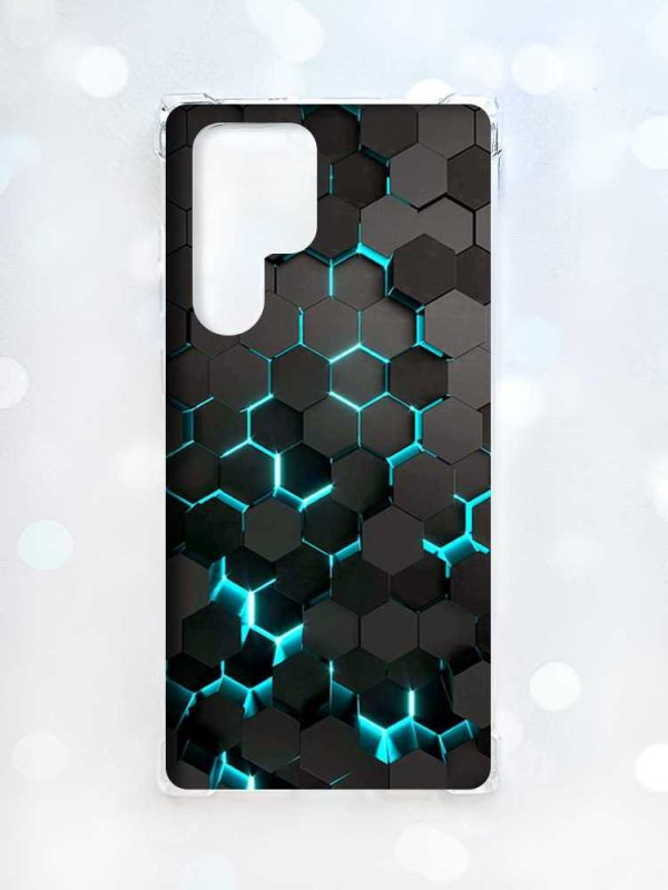 Чохол з потовщеними кутами на Samsung Galaxy S22 Ultra :: Соти 3D (принт 357)