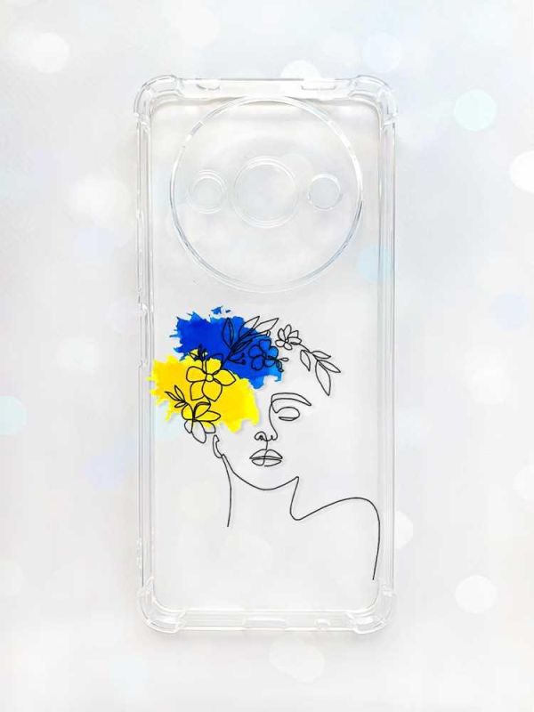 Чохол з потовщеними кутами на Xiaomi Redmi A3 :: Українка Арт (принт 3)