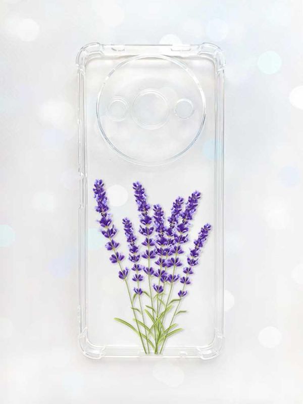 Чохол з потовщеними кутами на Xiaomi Redmi A3 :: Лаванда (принт 28)
