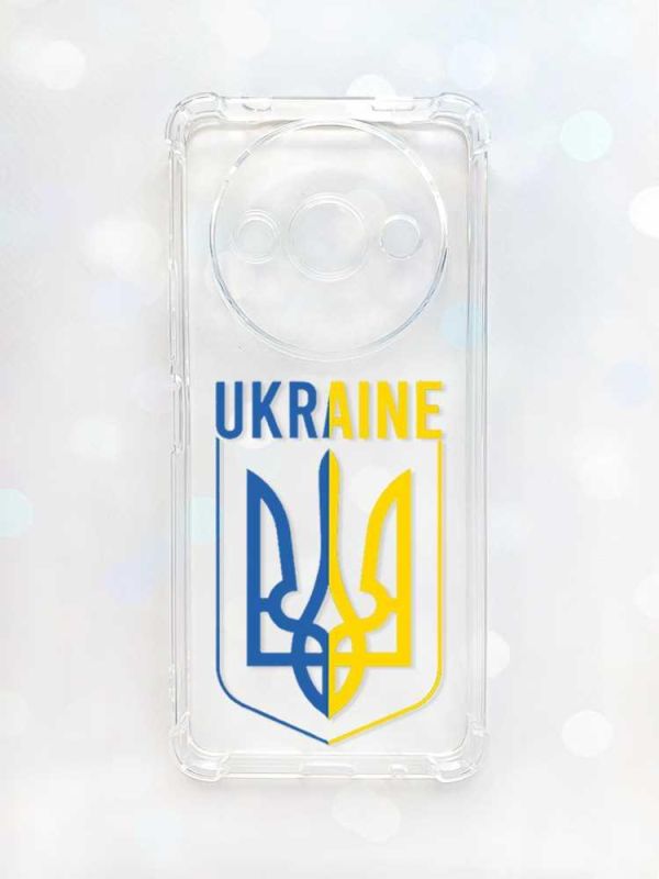 Чохол з потовщеними кутами на Xiaomi Redmi A3 :: Тризуб (патріотичний принт 254)