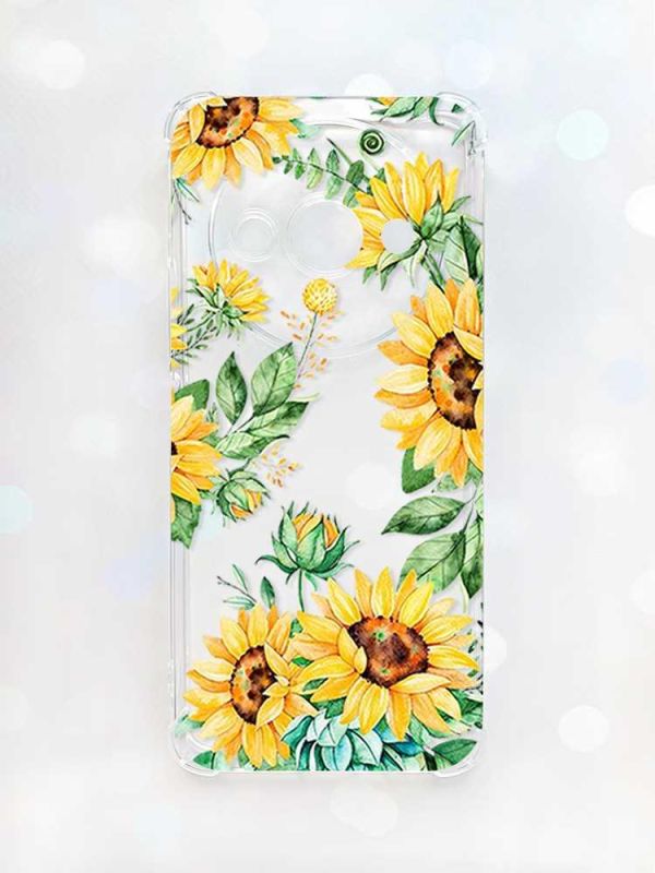 Чохол з потовщеними кутами на Xiaomi Redmi A3 :: Соняхи (принт 288)