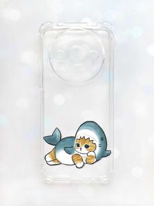 Чохол з потовщеними кутами на Xiaomi Redmi A3 :: Котик акула (принт 355)