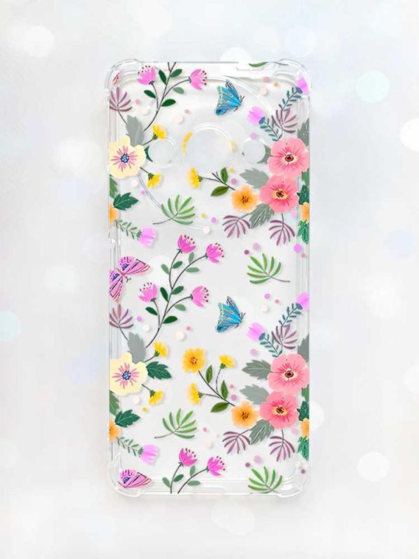 Чохол з потовщеними кутами на Xiaomi Redmi A3 :: Квітковий фон (принт 369)