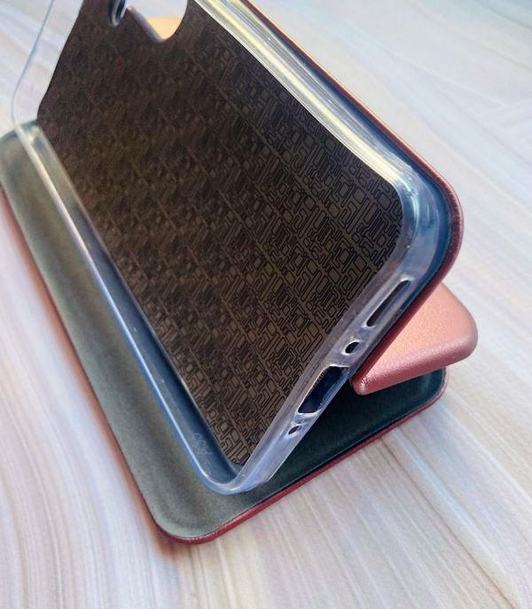 Чохол-книжка з малюнком для Samsung Galaxy A35 (A356) Бордовий :: Українська пара (принт 14)