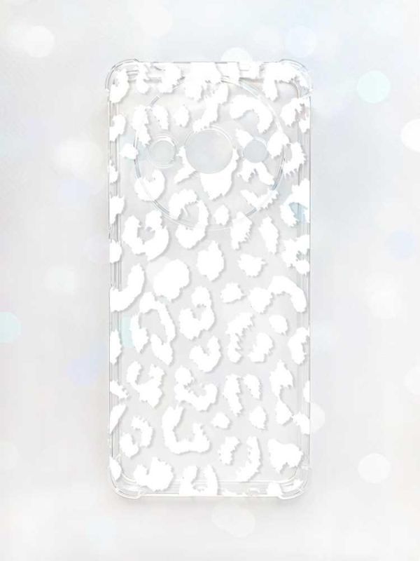 Чохол з потовщеними кутами на Xiaomi Redmi A3 :: Леопардовий принт Білий (принт 375)