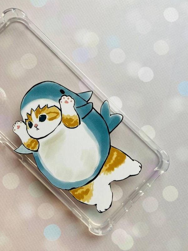 Чохол з потовщеними кутами на Xiaomi Redmi A3 :: Котик акула (принт 379)
