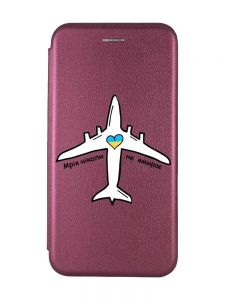 Чохол-книжка з малюнком для Samsung Galaxy A55 (A556) Бордовий :: Мрія ніколи не помирає (принт 1)