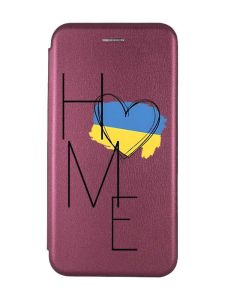 Чохол-книжка з малюнком для Samsung Galaxy A35 (A356) Бордовий :: Дім Україна (принт 353)