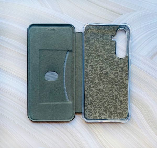 Чохол-книжка з малюнком для Samsung Galaxy A35 (A356) Чорний :: Соти 3D (принт 357)