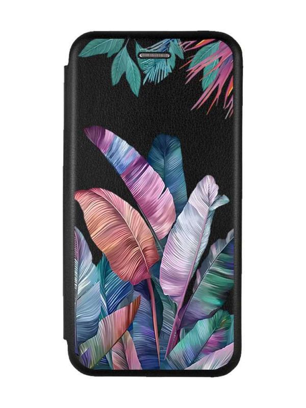 Чохол-книжка з малюнком для Samsung Galaxy A35 (A356) Чорний :: Тропіки (принт 372)