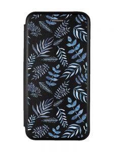 Чохол-книжка з малюнком для Samsung Galaxy A35 (A356) Чорний :: Рослинний фон (принт 276)