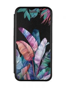 Чохол-книжка з малюнком для Samsung A55 (A556) Чорний :: Тропіки (принт 372)