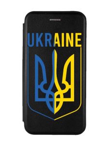 Чохол-книжка з малюнком для Samsung A55 (A556) Чорний :: Тризуб (патріотичний принт 254)