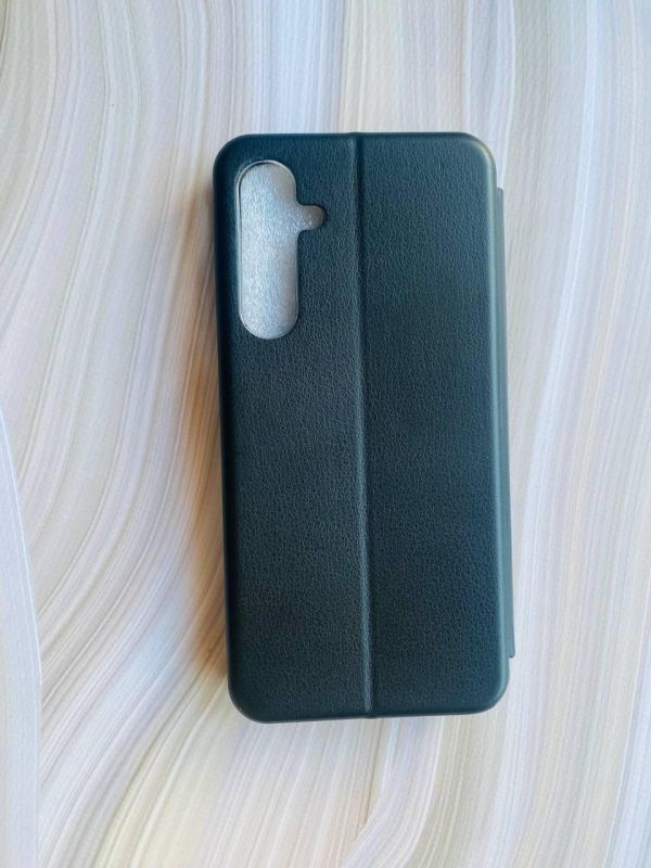 Чохол-книжка з малюнком для Samsung A55 (A556) Чорний :: Соти 3D (принт 357)