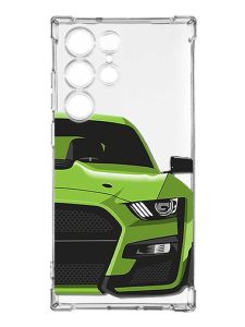 Чохол з потовщеними кутами на Samsung Galaxy S24 Ultra :: Авто зелене (принт 230)