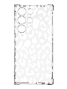 Чохол з потовщеними кутами на Samsung Galaxy S24 Ultra :: Леопардовий принт Білий (принт 375)