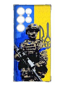 Чохол з потовщеними кутами на Samsung Galaxy S24 Ultra :: Солдат (принт 350)