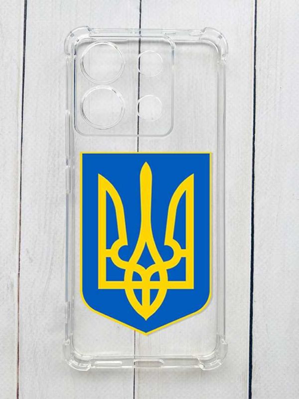 Чохол з потовщеними кутами на Xiaomi Redmi Note 13 Pro 5G :: Тризуб Україна (принт 256)