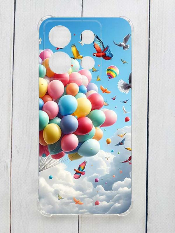 Чохол з потовщеними кутами на Xiaomi Redmi Note 13 Pro 5G :: Повітряні кульки (принт 365)