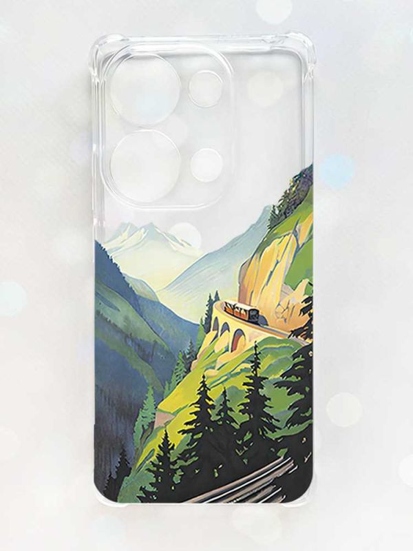 Чохол з потовщеними кутами на Xiaomi Redmi Note 13 Pro 4G :: Пейзаж. Гори (принт 87)