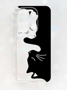 Чохол з потовщеними кутами на Xiaomi Redmi Note 13 Pro 4G :: Котики (принт 118)