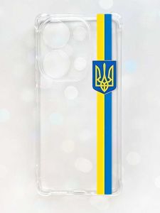 Чохол з потовщеними кутами на Xiaomi Redmi Note 13 Pro 4G :: Стрічка Україна (принт 253)