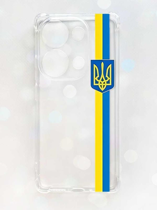 Чохол з потовщеними кутами на Xiaomi Redmi Note 13 Pro 4G :: Стрічка Україна (принт 253)