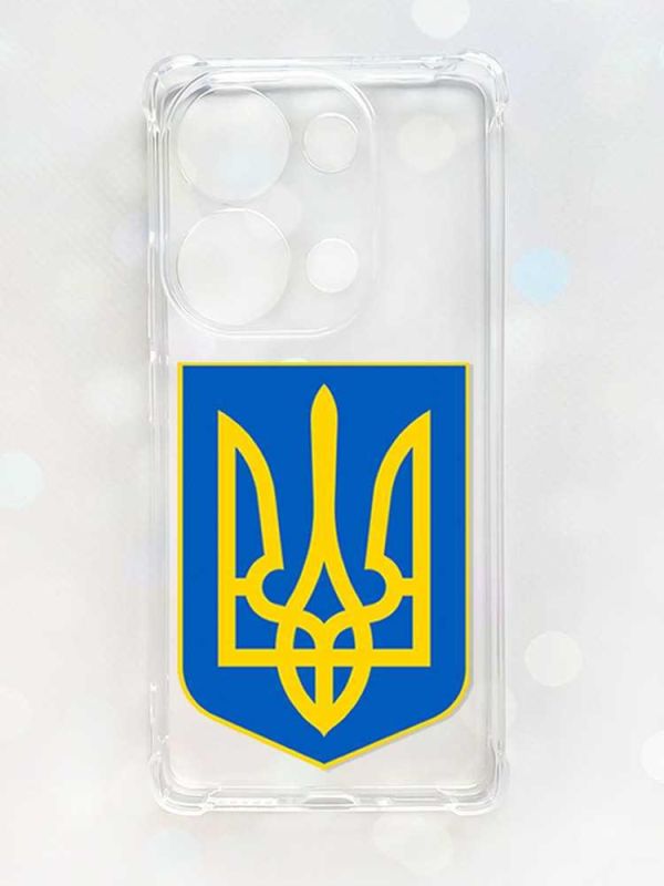 Чохол з потовщеними кутами на Xiaomi Redmi Note 13 Pro 4G :: Тризуб Україна (принт 256)