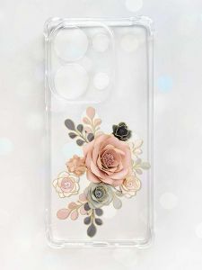 Чохол з потовщеними кутами на Xiaomi Redmi Note 13 Pro 4G :: Троянди (принт 275)