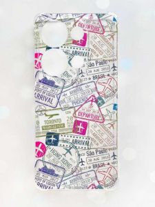 Чохол з потовщеними кутами на Xiaomi Redmi Note 13 Pro 4G :: Подорожі. Штампи (принт 316)