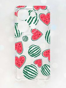 Чохол з потовщеними кутами на Xiaomi Redmi Note 13 Pro 4G :: Кавуни сердечка (принт 343)