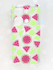 Чохол з потовщеними кутами на Xiaomi Redmi Note 13 Pro 4G :: Кавуни и лайм (принт 345)