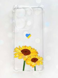 Чохол з потовщеними кутами на Xiaomi Redmi Note 13 Pro 4G :: Жовті квіти (принт 364)