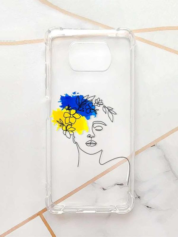 Чохол з потовщеними кутами для Xiaomi Poco X3 :: Українка Арт (принт 3)