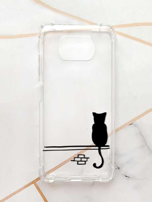 Чохол з потовщеними кутами для Xiaomi Poco X3 :: Кіт (принт 130)