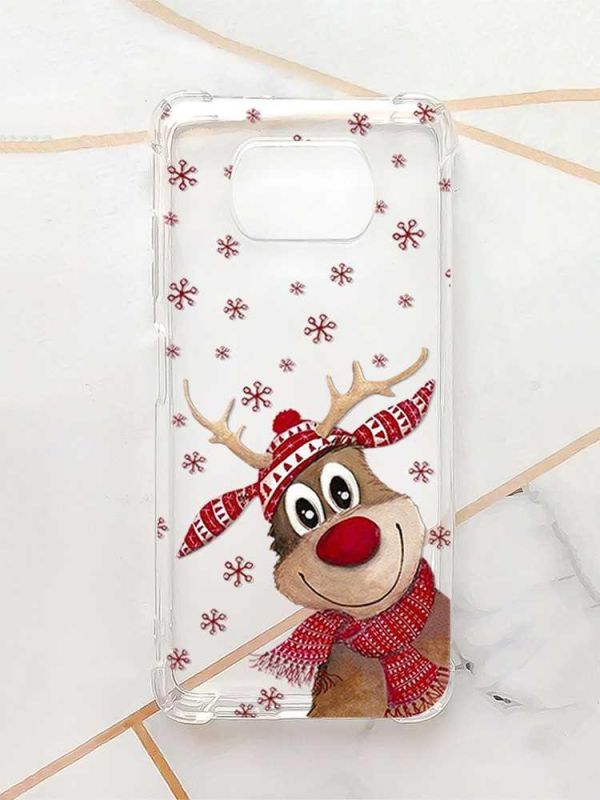 Чохол з потовщеними кутами для Xiaomi Poco X3 :: Зимове оленятко (принт 149)
