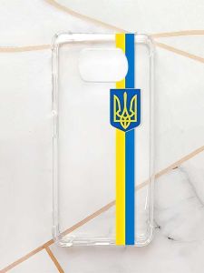 Чохол з потовщеними кутами для Xiaomi Poco X3 :: Стрічка Україна (принт 253)