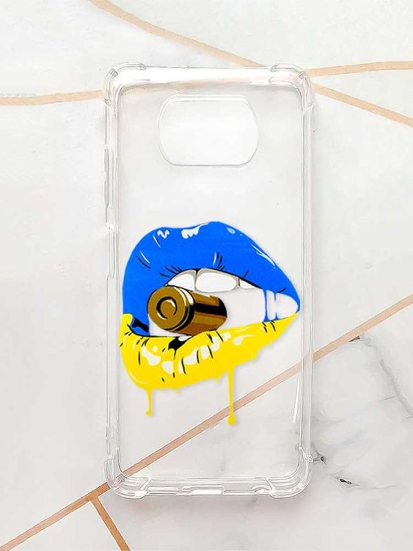 Чохол з потовщеними кутами для Xiaomi Poco X3 :: Губи і патрон (принт 264)