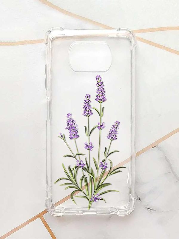 Чохол з потовщеними кутами для Xiaomi Poco X3 :: Гілочки лаванди (принт 266)