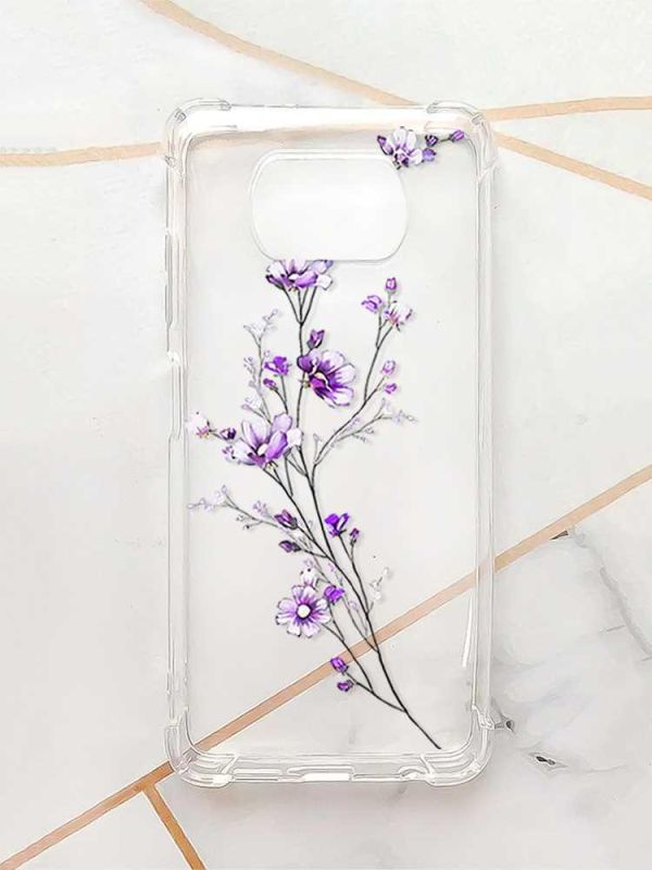 Чохол з потовщеними кутами для Xiaomi Poco X3 :: Гілочка квітів (принт 278)