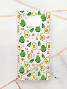 Чохол з потовщеними кутами для Xiaomi Poco X3 :: Авокадо з котиками (принт 301)